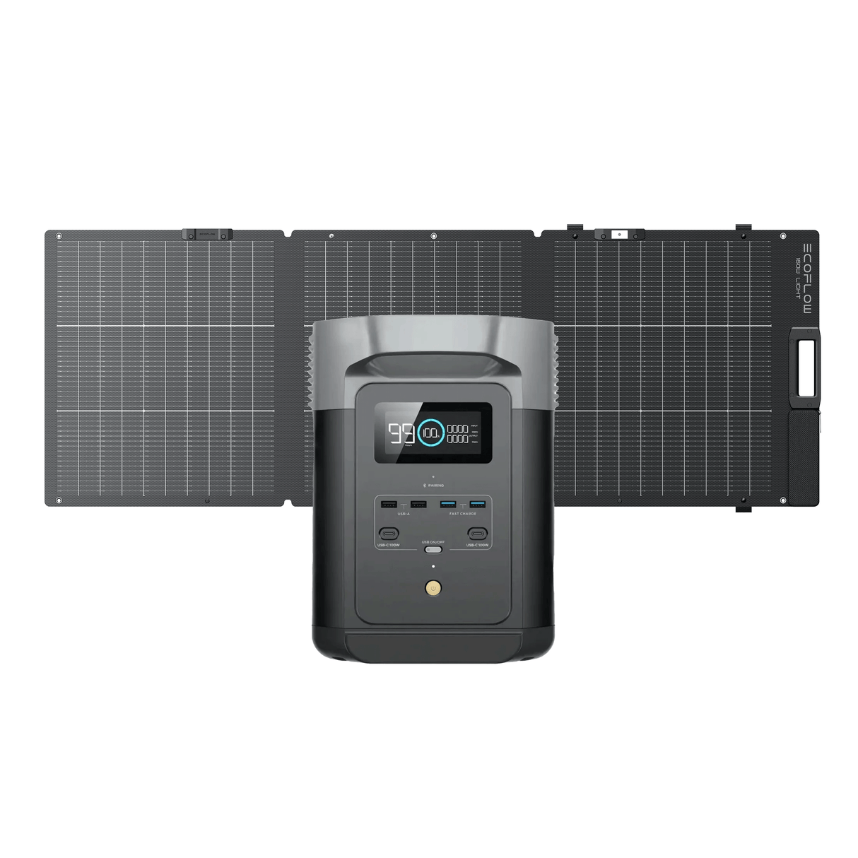 EcoFlow Delta 2 + 160W Lightweight Portable Solar Panel