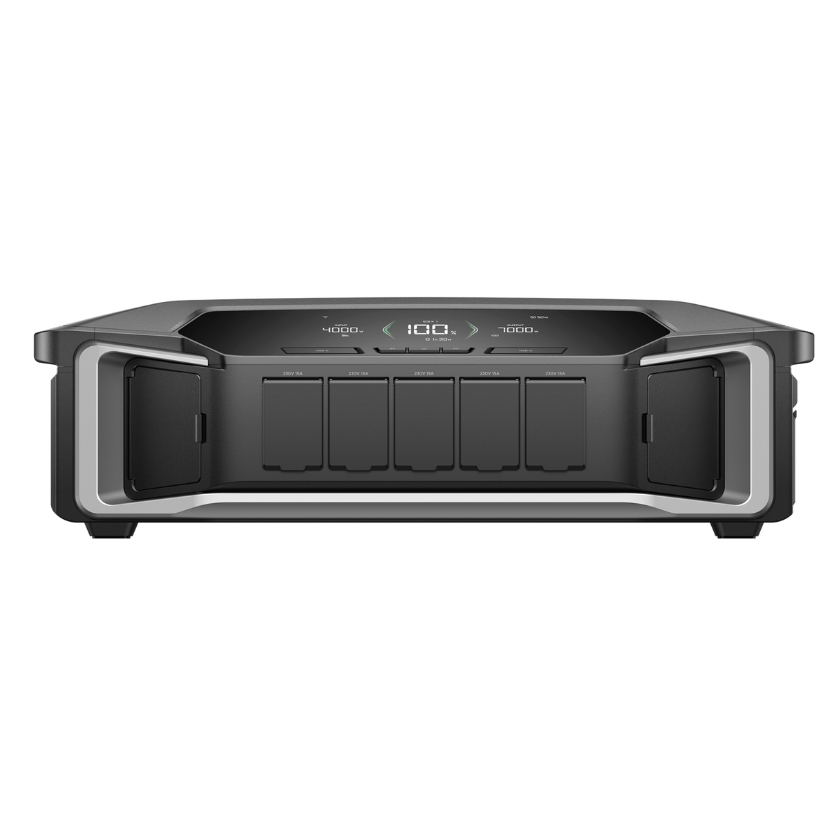 EcoFlow DELTA Pro Ultra Inverter with digital display on a white background