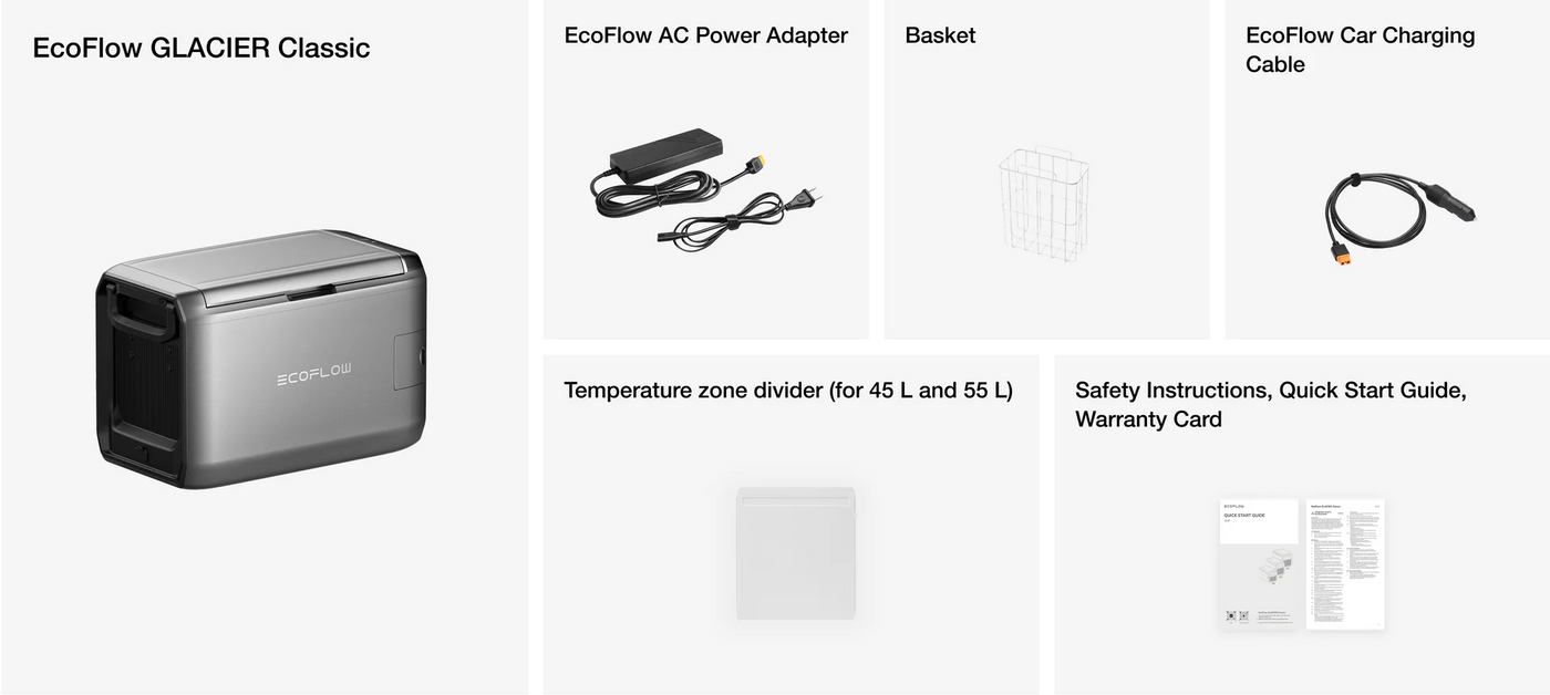 EcoFlow GLACIER Classic Portable Fridge Freezer box