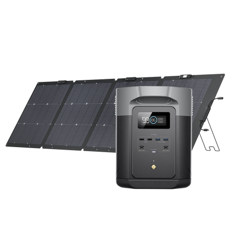 EcoFlow DELTA 2 MAX + 220W Solar Panel Single-facial - EcoFlow Store New Zealand