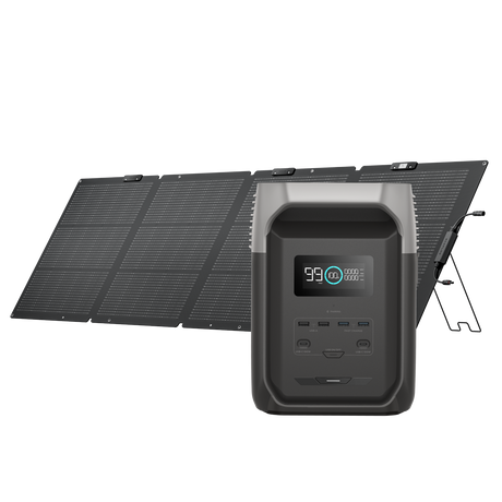 EcoFlow DELTA 3 (1500) +220W Bi-facial Solar Panel - EcoFlow Store New Zealand