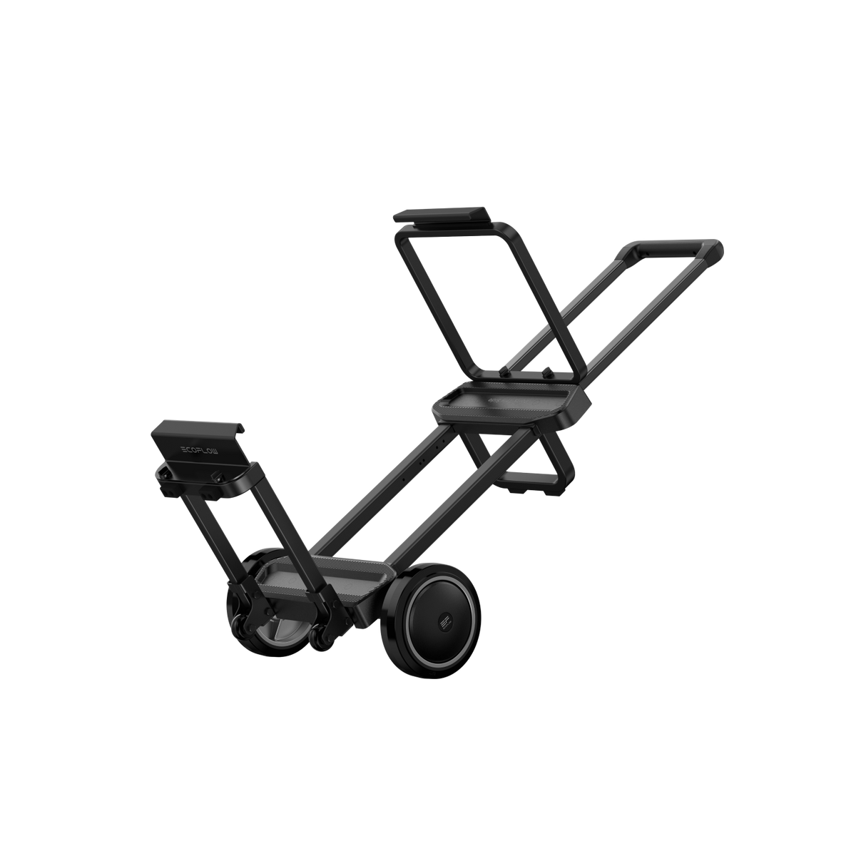 Black hand truck on a white background