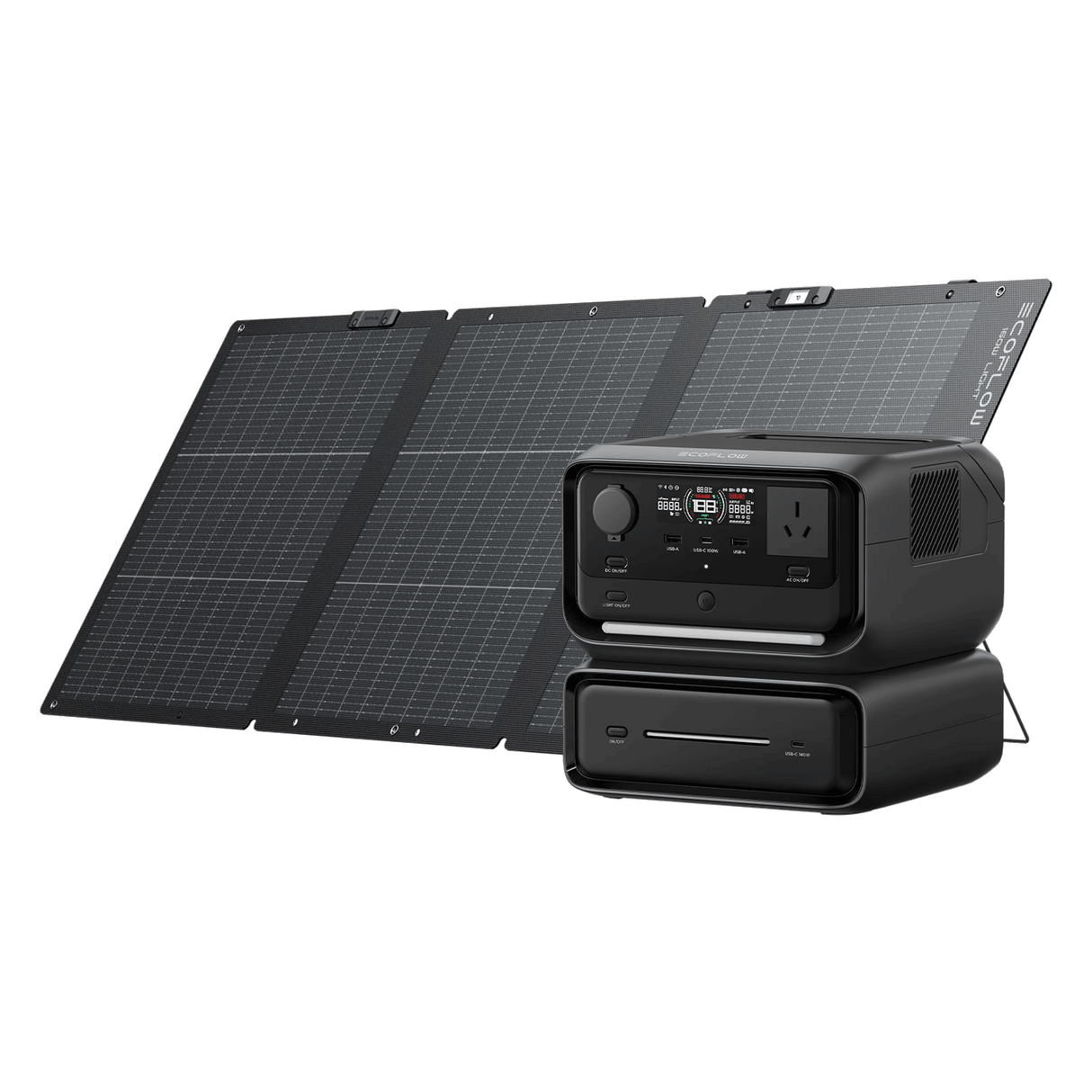 EcoFlow RIVER 3 Max + 160W Lightweight Portable Solar Panel