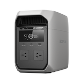 EcoFlow portable power station with digital display and multiple charging ports