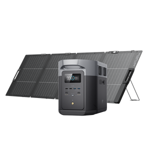 EcoFlow DELTA 2 MAX + 220W Lightweight Portable Solar Panel