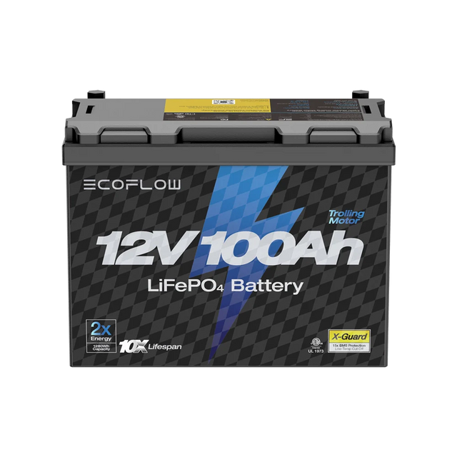 EcoFlow Lithium 12V 100Ah Deep Cycle LiFePO4 Battery - EcoFlow New Zealand