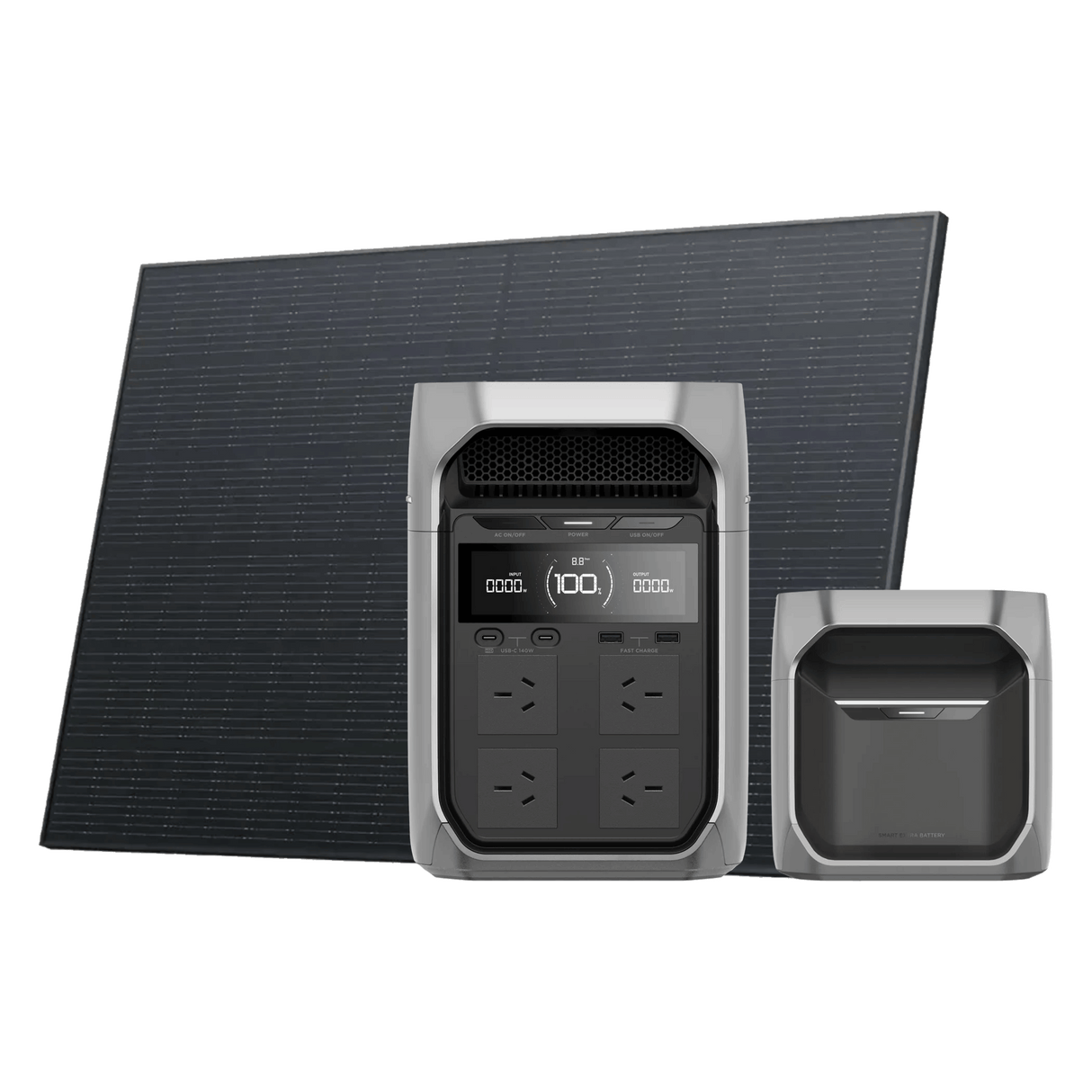 EcoFlow DELTA 3 Plus+ 2 x 400W Rigid Solar Panel+ Extra Battery