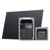 EcoFlow DELTA 3 Plus+ 2 x 400W Rigid Solar Panel+ Extra Battery - EcoFlow Store New Zealand