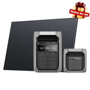 EcoFlow DELTA 3 Plus+ 2 x 400W Rigid Solar Panel+ Extra Battery