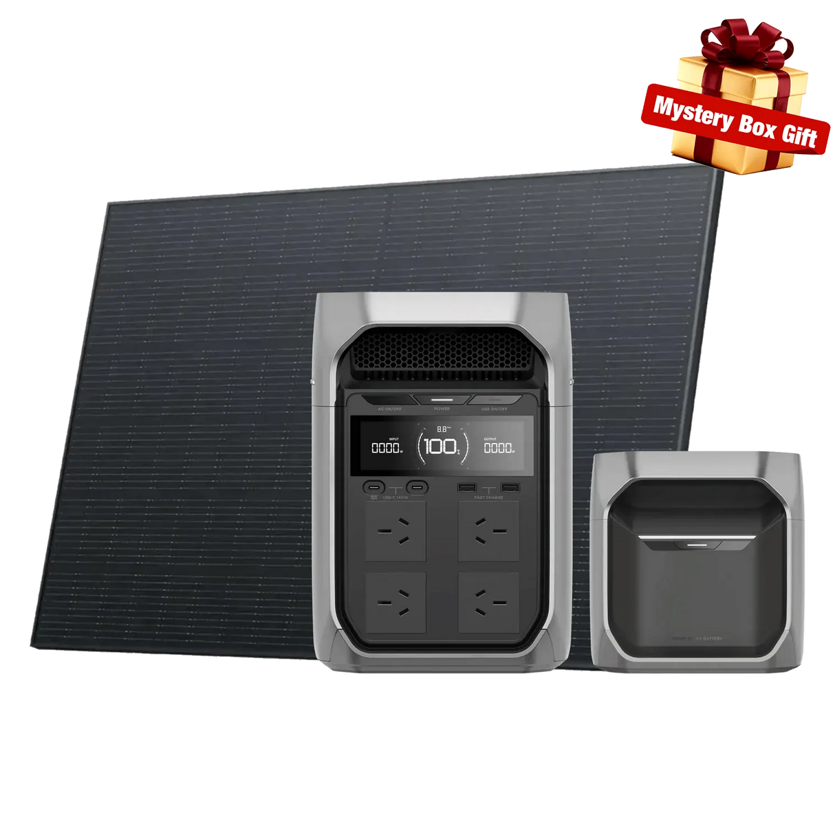 EcoFlow DELTA 3 Plus+ 2 x 400W Rigid Solar Panel+ Extra Battery