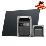 EcoFlow DELTA 3 Plus+ 2 x 400W Rigid Solar Panel+ Extra Battery